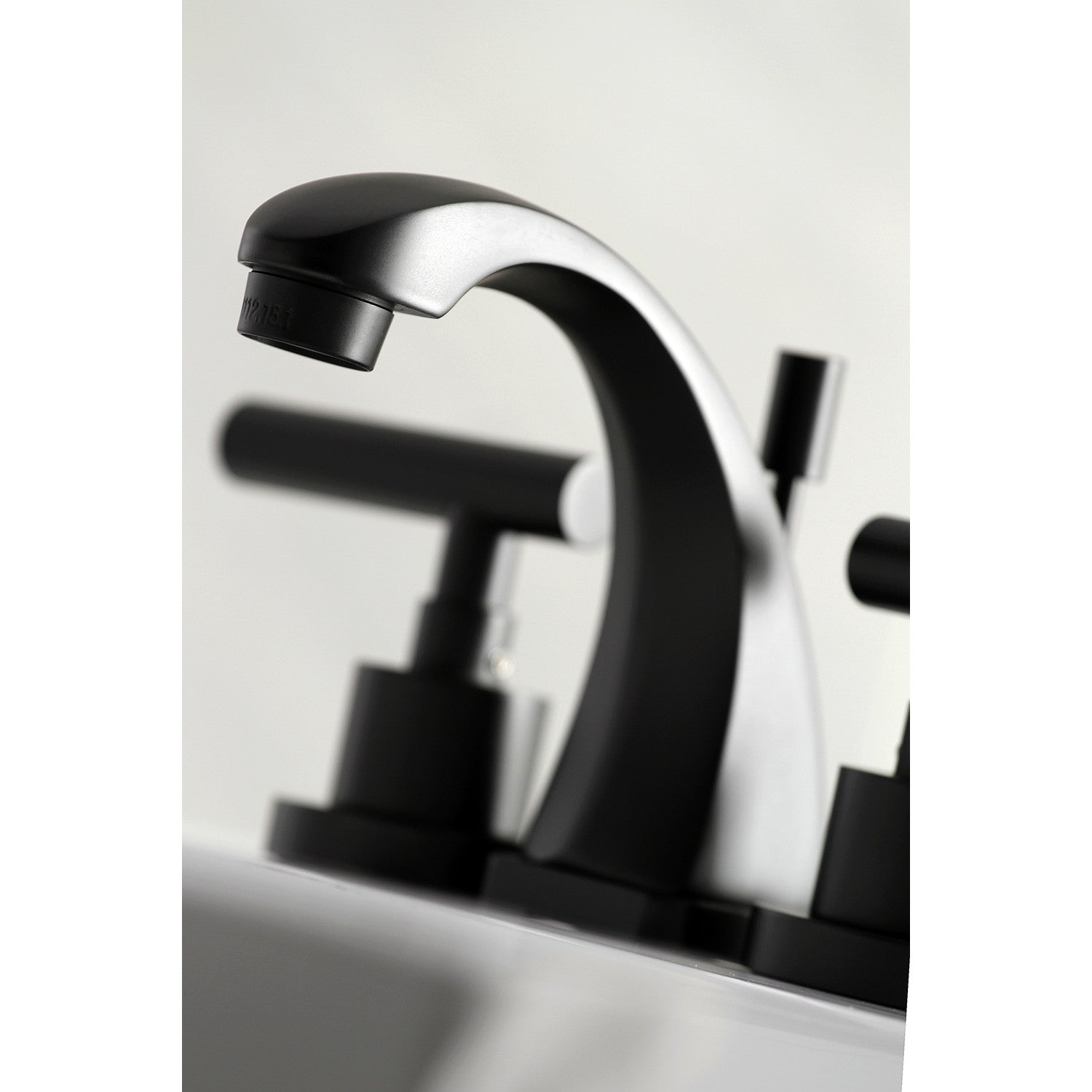 Kingston Tulare KS4940CML - Manhattan Two-Handle 3-Hole Deck Mount Widespread Bathroom Faucet with Brass Pop-Up, Matte Black — thumbnail 3